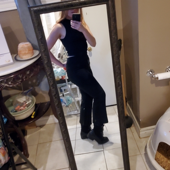 Vintage 90s Garage low rise flare capris - Picture 2 of 2